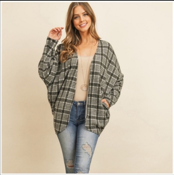 New Caccoon Plaid Style Cardigan - Picture 5 of 5